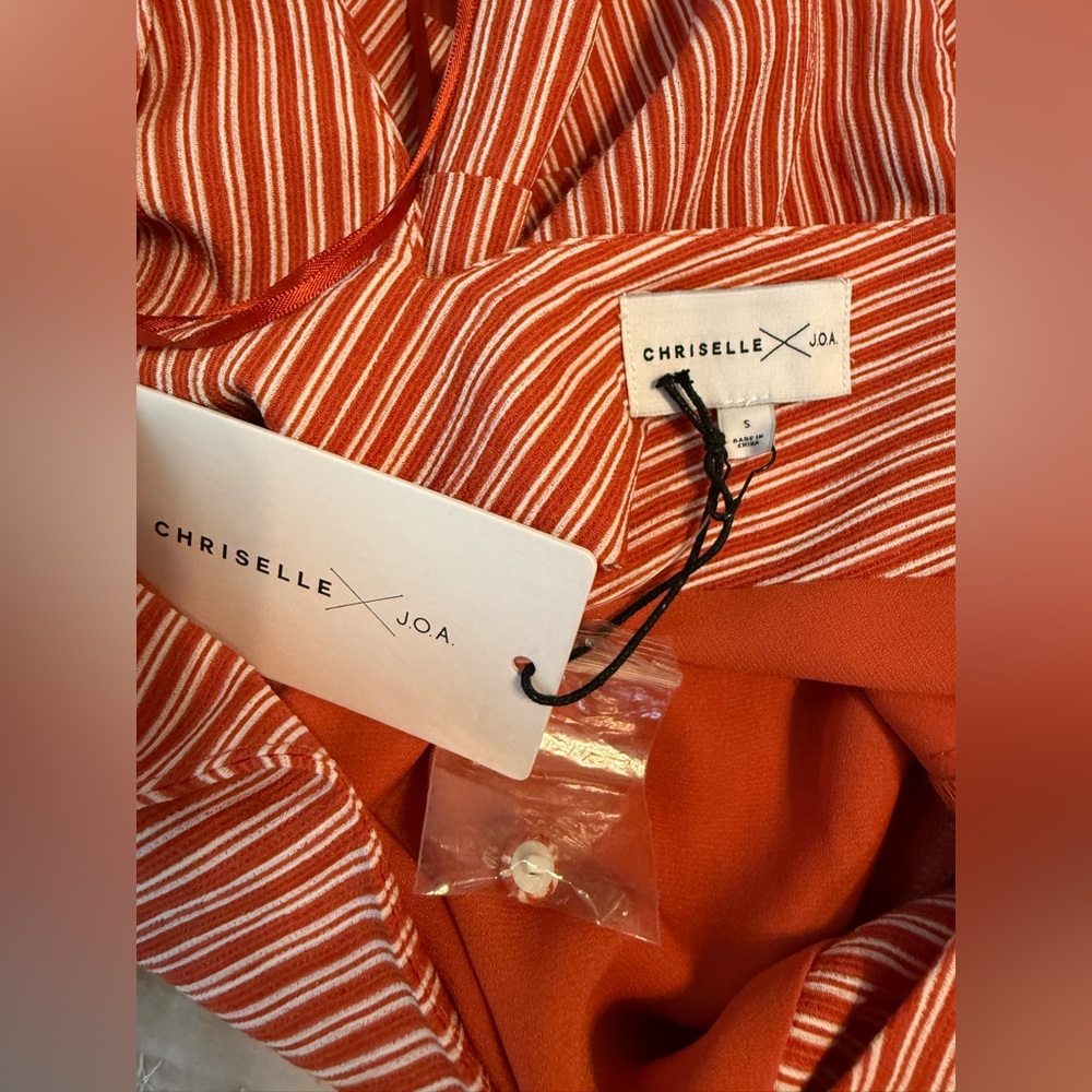 Chriselle X‎ J.O.A Patina Stripe Wrap Top S - Picture 9 of 12